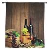 Wine Glass Wine Fruit Grapes Sheer Curtains for Living Room Decoration Window Curtains for Kitchen Tulle Voile Organza Curtains