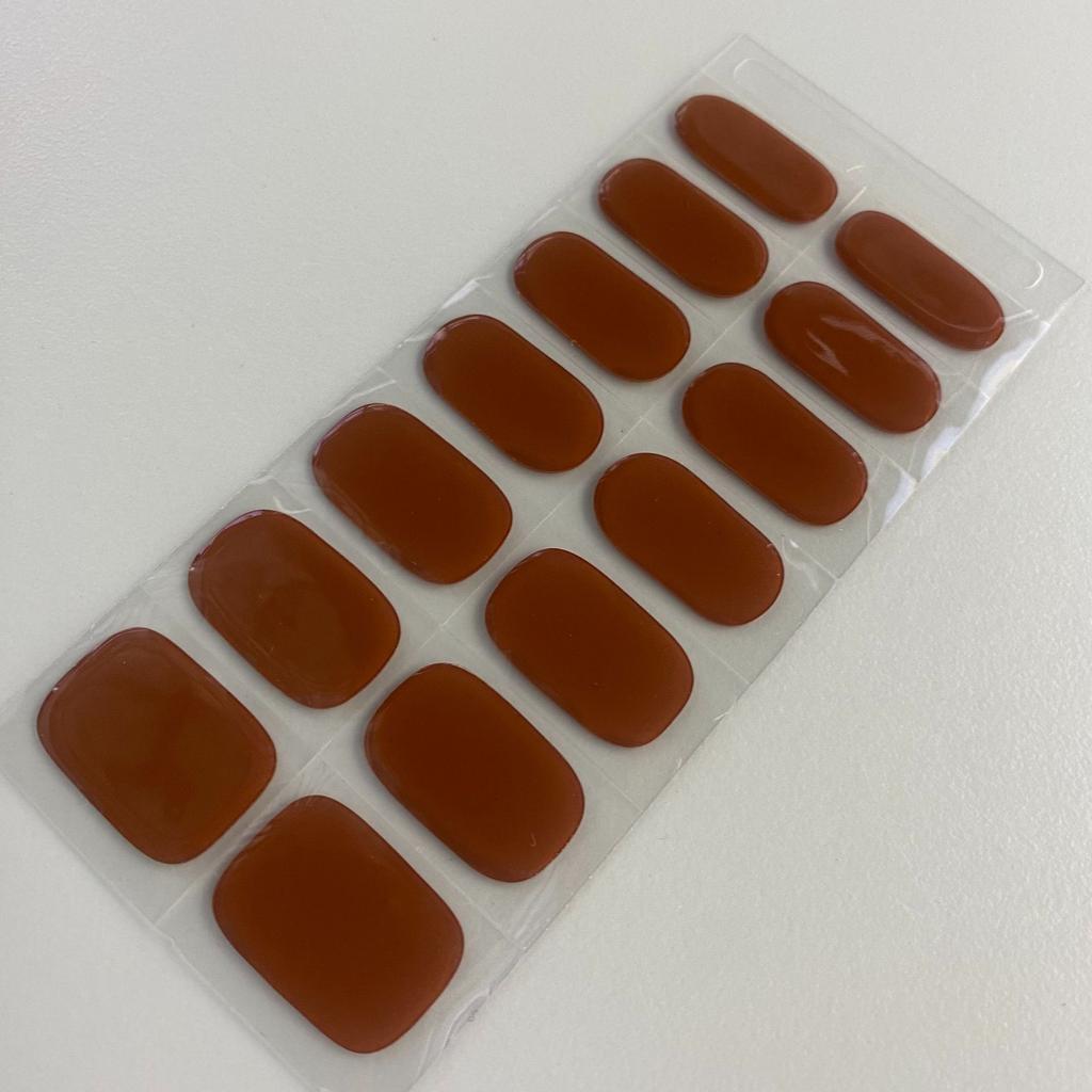 Lighted manicure stickers, full gel, half-baked, semi-cured, 14 nail stickers