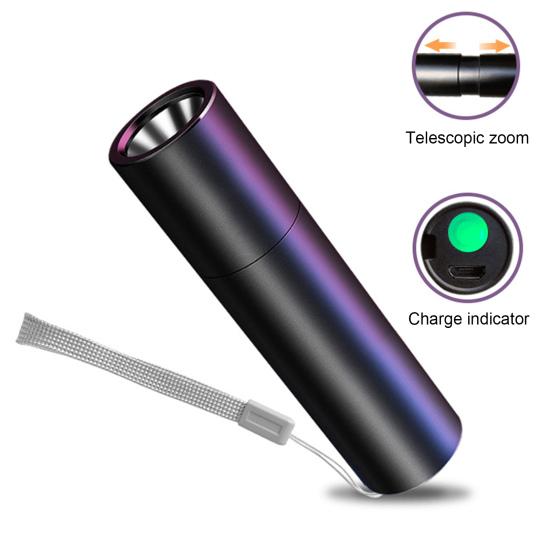 1 Set Mini High Brightness Flashlight Lighting 3 Modes Waterproof Compact Size Energy-saving User-friendly Aluminum