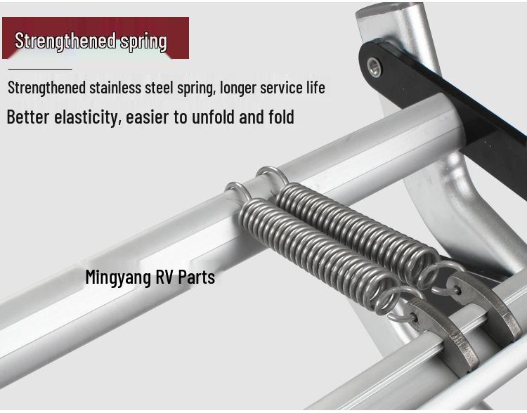 Single & Double Layer Aluminum Alloy RV Folding Steps – Manual or Electric Options