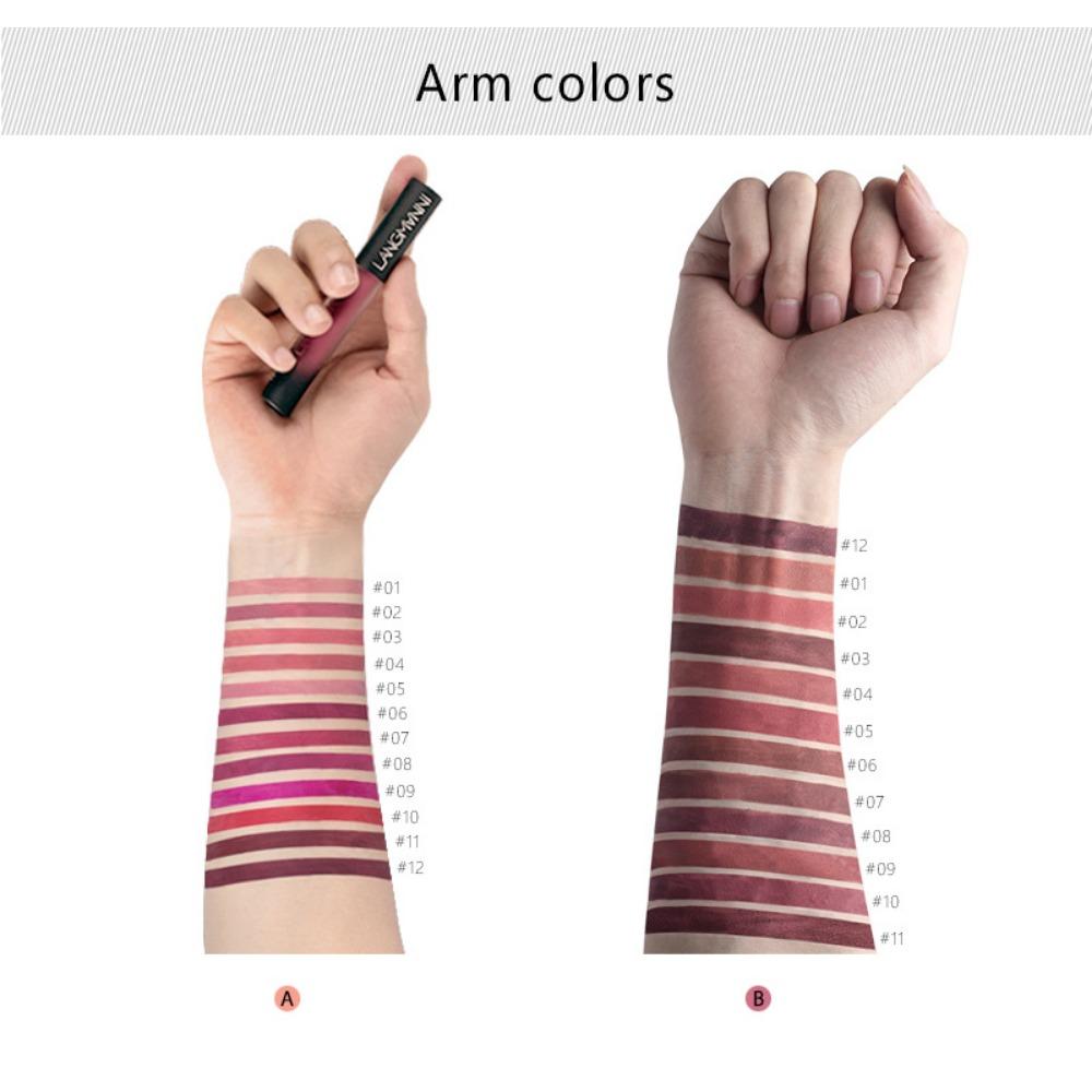 LANGMANNI Non -dipped Cup Fog Matte Lip Gloss Set Liquid Lipstick