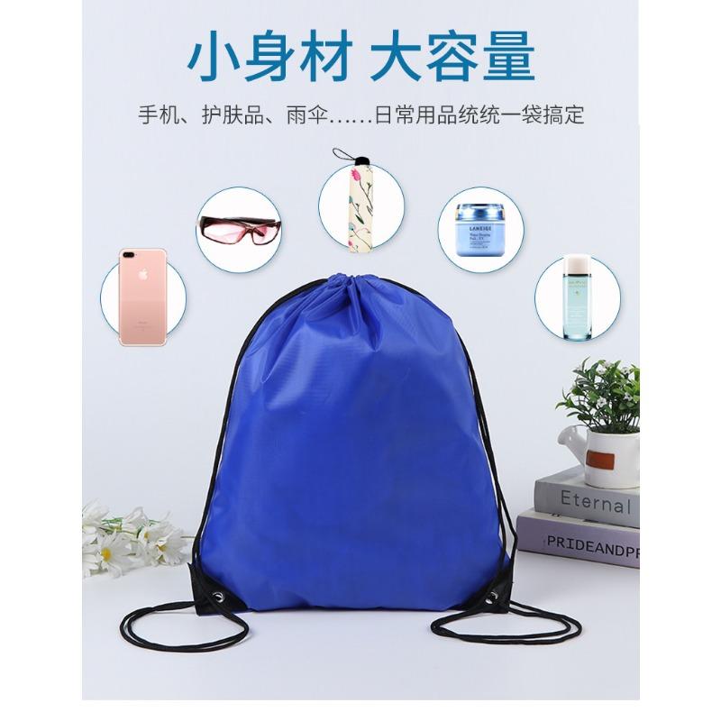 Blank Polyester Drawstring Backpack Marathon Sports Storage Bag Customizable