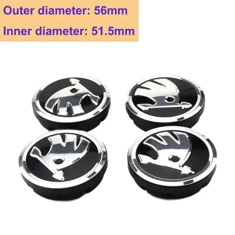 Car Sticker 2026 Hot 56/60/65mm 4pcs Car Styling Wheel Center Cover Caps for SKODA Octavia A7 Fabia Rapid Kodiaq RS Superb Kamiq