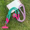 Stain-Resistant 3 In 1 Phone Lanyard 120cm Crossbody Neck Wrist Strap Hanging Rope for Daily Commute Shopping