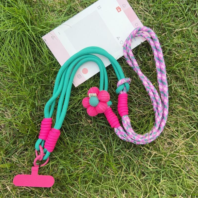Stain-Resistant 3 In 1 Phone Lanyard 120cm Crossbody Neck Wrist Strap Hanging Rope for Daily Commute Shopping
