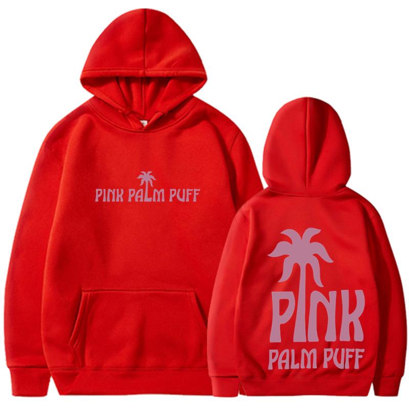 2025 Trending Men's & Women's Coconut Tree Pink Hoodie