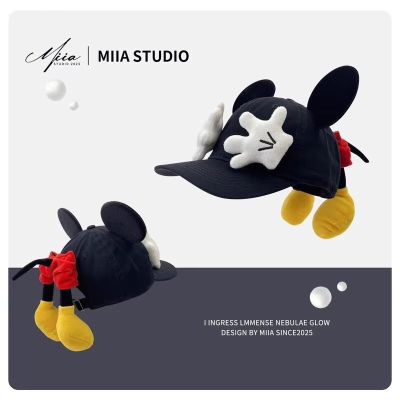 Mickey Baseball Cap Cartoon Design Parody Mickey Cute Creative Big Ear Design Duck Tongue Hat Fashionable And Versatile Cap Toys
