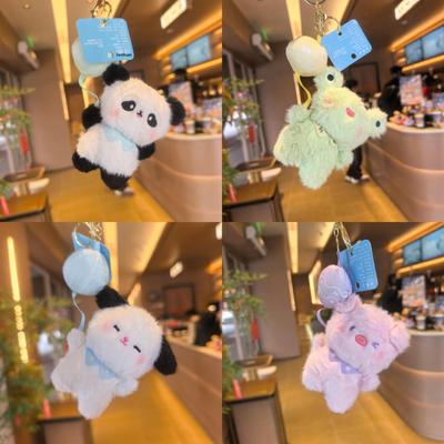 Cute Animal Plush Keychain: Frog, Panda, Pig Backpack Charm