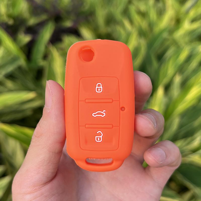 Silicone Car Key Cover Case for VW Volkswagen polo passat b5 Tiguan Golf T4 for Seat Leon Altea Ateca For Skoda Octavia Superb