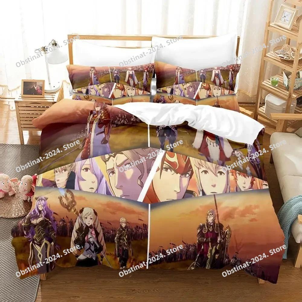 Game Fire Emblem Engage Bedding Set Printed Bed Set Duvet Cover Sheet Pillowcase Bed Soft Quilt Cover Full Queen King Size