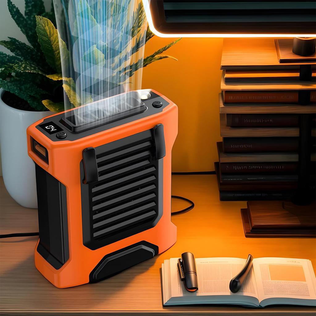 Waist Clip Fan USB Rechargeable Fan with Flashlight Portable waist fan Small Outdoor Camping Waist Fan For Outdoor Camping