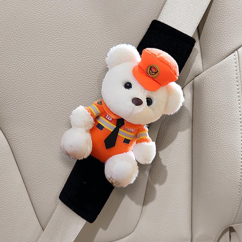 Cartoon Bear Plush Seat Belt Shoulder Pad
