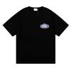 Cross-border European and American trendy brand RHUDE micro-logo letter badge printed short-sleeved t-shirt for men and women couples American high s