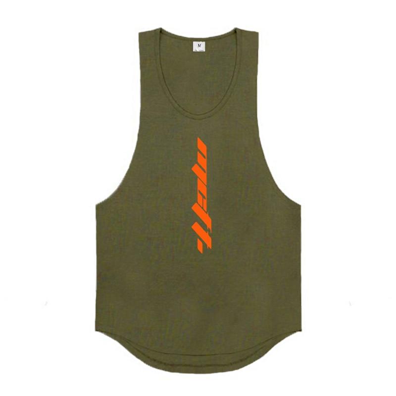 Muscleguys  Retro Elastic Cotton Loose Vest Sports Sweat-absorbing Tough Guy Bottoming Sleeveless Top