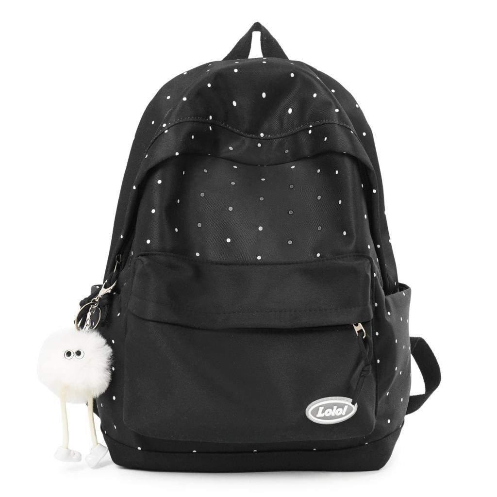 Schoolbag Cute Contrasting Polka Dot Schoolbag Female Cute Small Fresh Travel Backpack Primary School Schoolbag Junior High School Girls Backpack