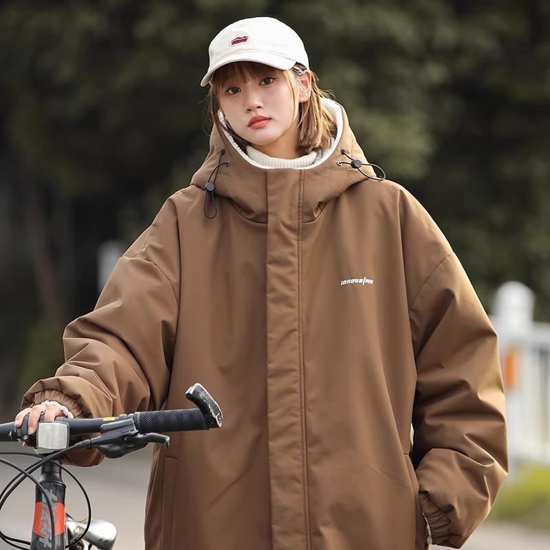 The coat is the same for men and women, and the new autumn and winter velvet and thickened warm cotton clothes.