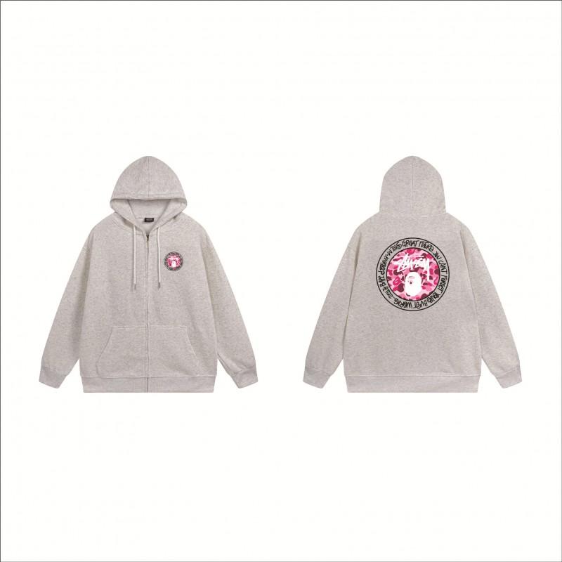 Stu Print Kapuzenpullover Langarm Herren Damen Winter Freizeit Übergroß Pullover