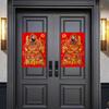 Large Size New Year Velvet Door Decorations Bright and Durable Adds Auspicious Atmosphere for Home or Office