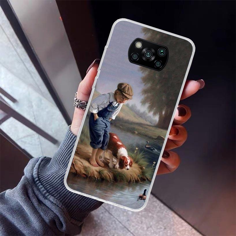 

Vintage Children Dog Pets Retro Phone Case For Xiaomi Poco X5 X6 X7 Pro F7 Ultra M7 Redmi 15C 15 13C 13 12C 12 10 10C 10A 9 9C 9 Redmi 10