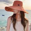 Sweet Wide Brim Sun Hat Anti-UV Sun Protection Cap Elegant Sunshade Fisherman Hat  Girls