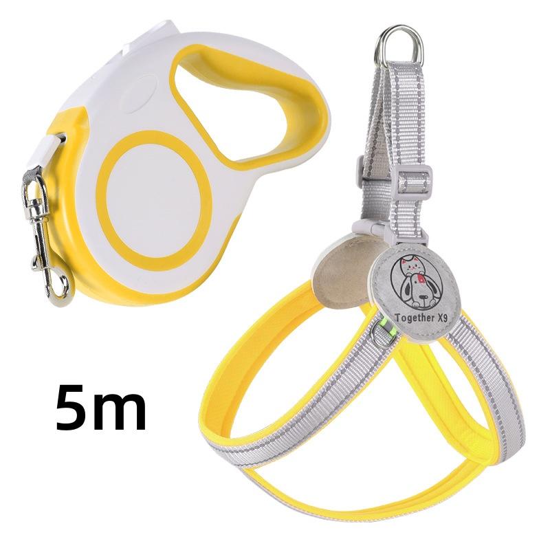 Guinzaglio per animali domestici, imbracatura riflettente, stile gilet, guinzaglio per cani