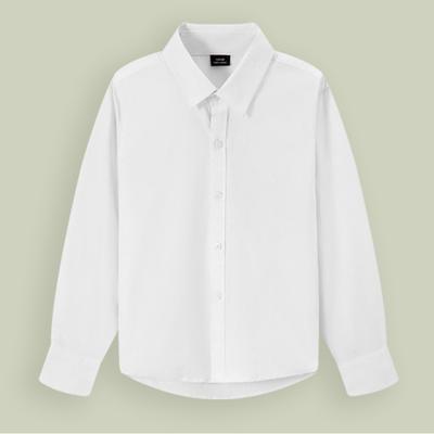 Junge Weißes Hemd Kinder Blau Studenten Schuluniform Bühnenkleidung Langarm Mädchen Weißes T-Shirt