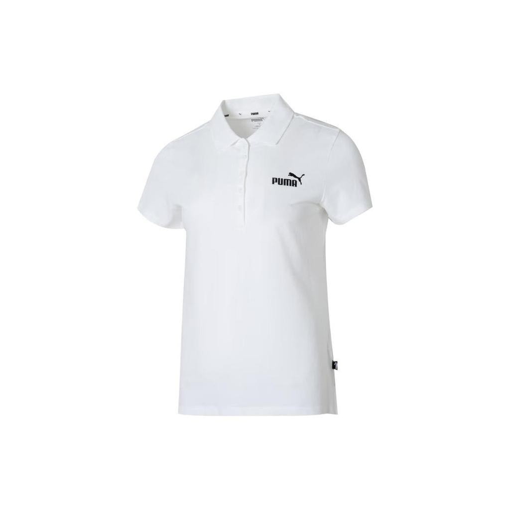 PUMA Polo Shirts Women's White Polo Collar Moderate Straight Fit 630564-02