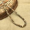 8mm Natural Picture Jasper Gemstone Round Beads Pretty Necklace 17-20" Handmade Beads Chain Choker For Her 8BN-37