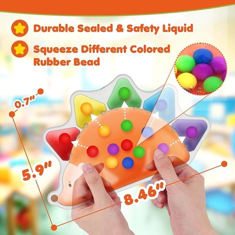 Visual Stimulation Hedgehog Sensory Squeeze Toy For Adult Stress Relief Children Color Sorting PVC Educational Playset