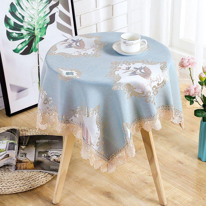 Household Minimalist Dining Table Cloth Countryside Style Small Round Table Cover Rectangular Floral Lace Universal Tablecloth