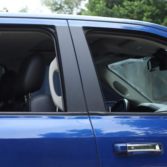 4pcs Exterior Window Pillar Decoration Sticker Decals Trim For Dodge RAM 2010-17