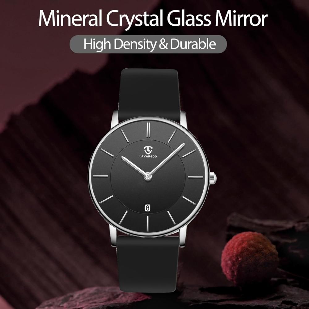 Ben NeviS Men S Watch minimaliSt faShion Simple Analog Date Leather Strap  43 Gj