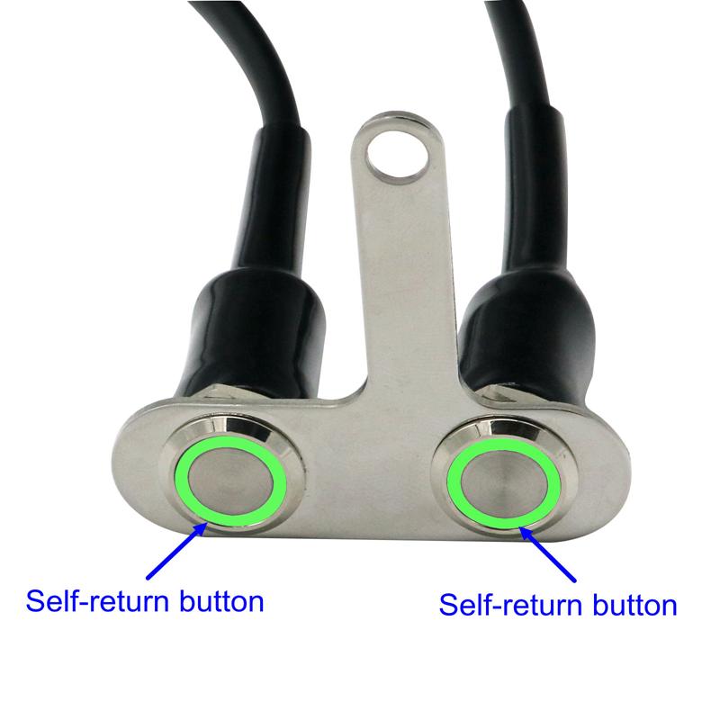 LMoDri LED Motorcycle Stainless Steel Switch ON-OFF Handlebar Adjustable Mount Waterproof Switches Button DC12V Fog