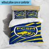 3PCS Fcsm Football Club Emblem Bedding Set,Including 1pc Duvet Cover And 2pcs Pillowcases Perfect for Bedroom, Dormitory, Fan Christmas Gift