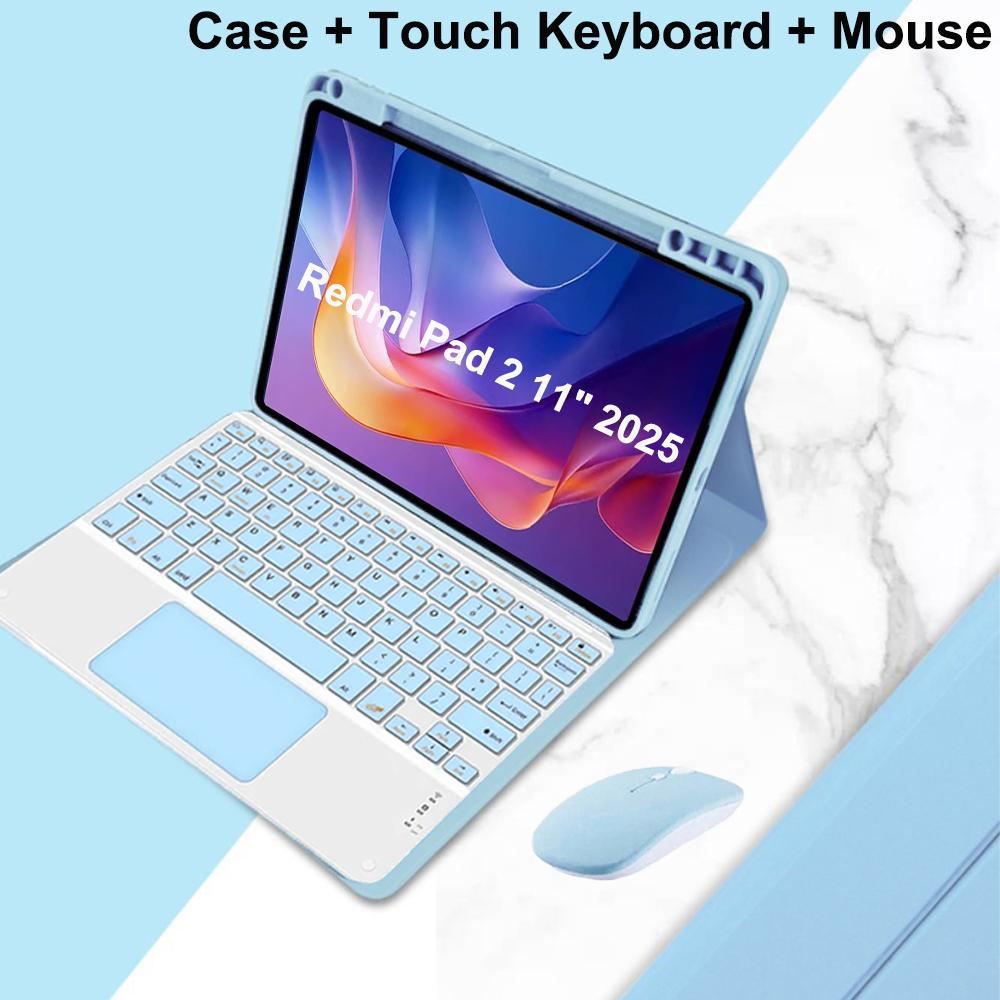 Case for Redmi Pad 2 11 Inch , Bluetooth Keyboard Case for Redmi Pad 2 11-Inch, Magnetic Keyboard Protective Cover