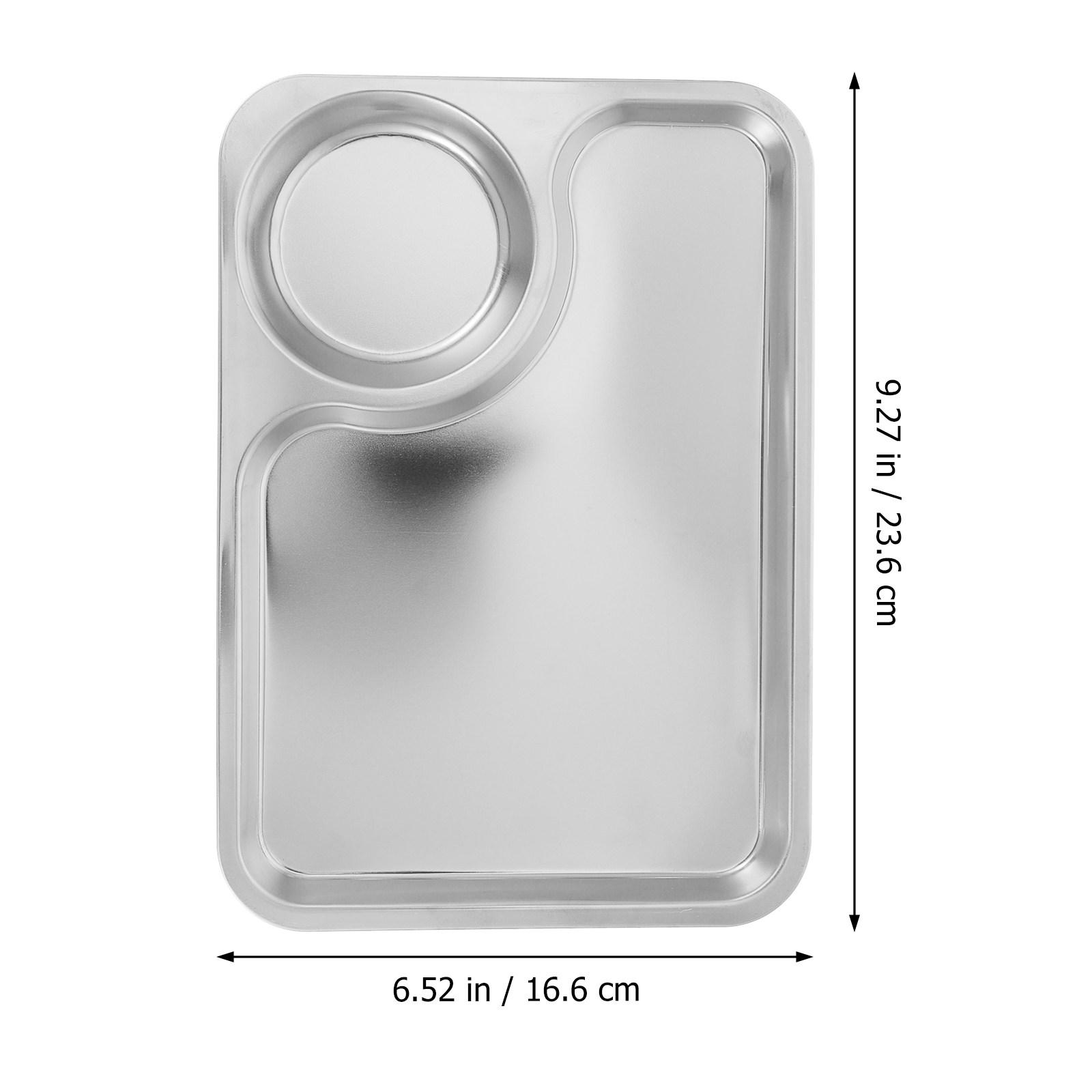 

1Pcs Stainless Steel Snack Dessert Plate Fry Basket Style Food Serving Tray for Fried Chicken French Fries Pork Chop Storage серебряный