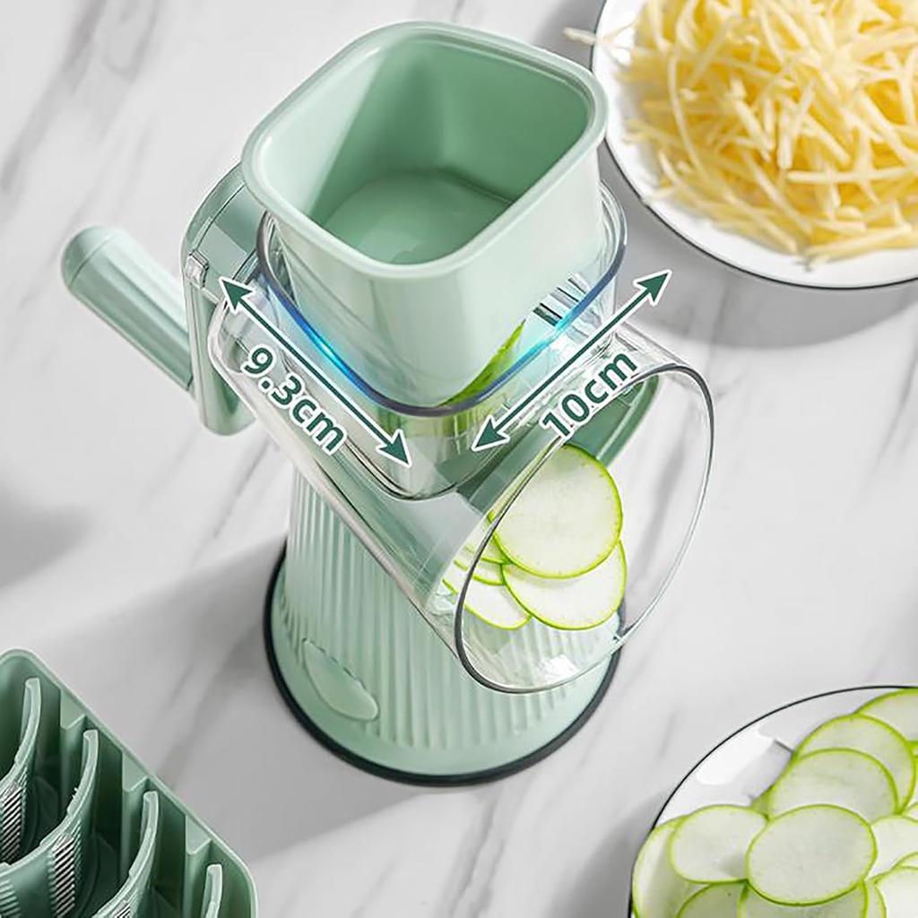 5 In 1 Rotary Cheese Grater Vegetable Slicer for Kitchen, Potato Ricer Microplane, Carrot Shredder Tool-Food Shredders with 5 Sets Interchangeable