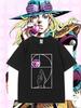 JoJos Bizarre Adventure STEEL BALL RUN Tryckt Kortärmad Anime T-shirt Herr Sommar Bomull Lös Tvådimensionell T-shirt