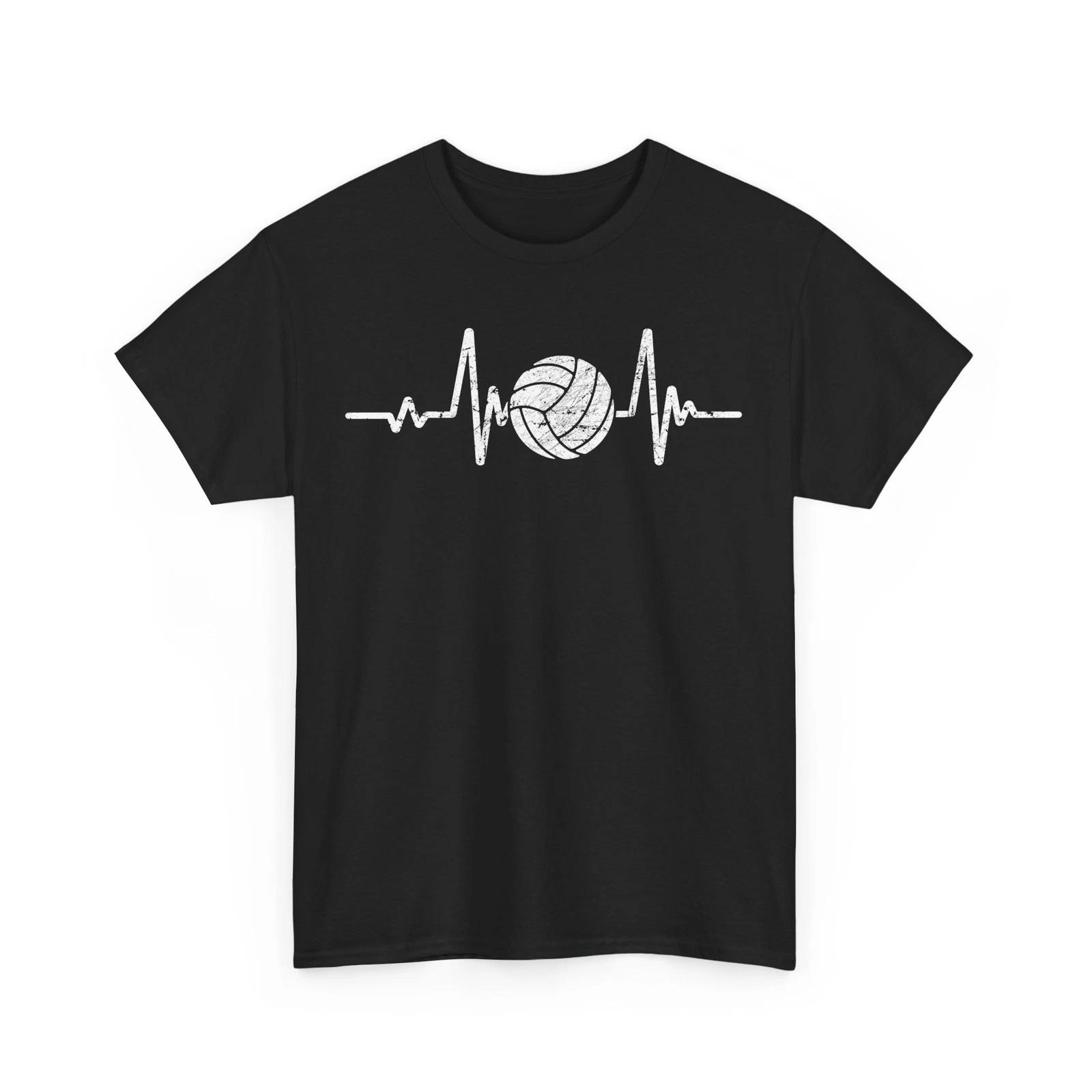 Volleyball Shirt, Volleyball Ball Heartbeat Sports Volleyball Lovers T-shirt S