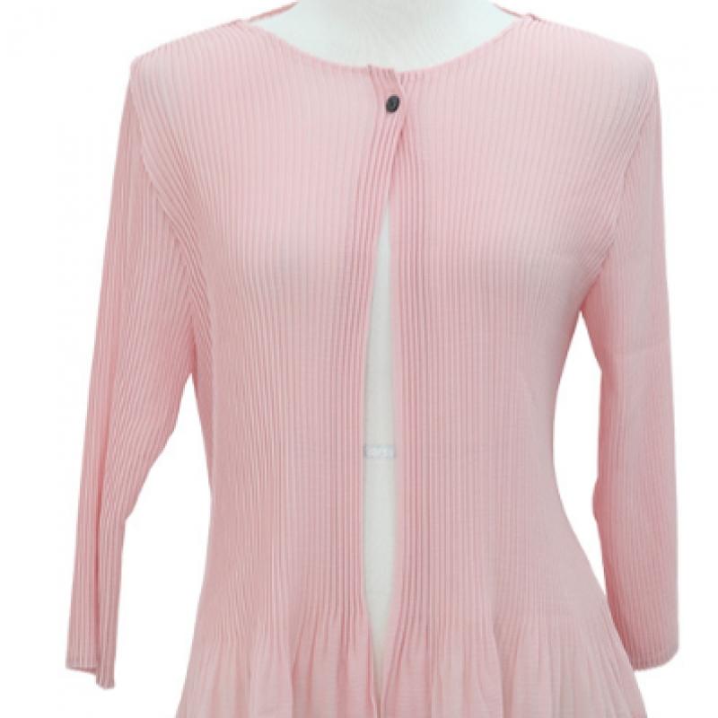 Shiz Madam Women 7 Sleeve Cherry Blossom Pleats Cardigan J31798