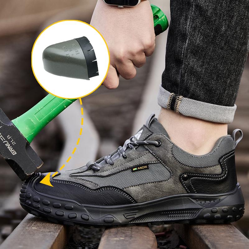 Breathable Wear-Resistant Safety Shoes Steel Toe Cap Work Sneakers Puncture-Proof Industrial Shoes Non-Slip Indestructible Shoes