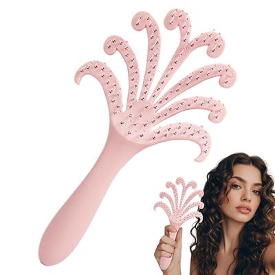 Oktopus Massagekamm Verfilzter Haarkamm Haarbürste Massage Antistatisch Friseur Stylingwerkzeug für Alle Haartypen Reise Haushalt
