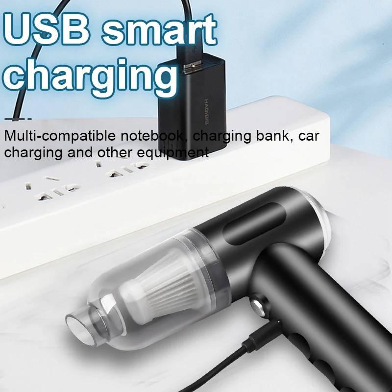 Wireless Vacuum Cleaner 120W High Power Black Dual Use For Home And Car Powerful Portable Handheld Vacuum