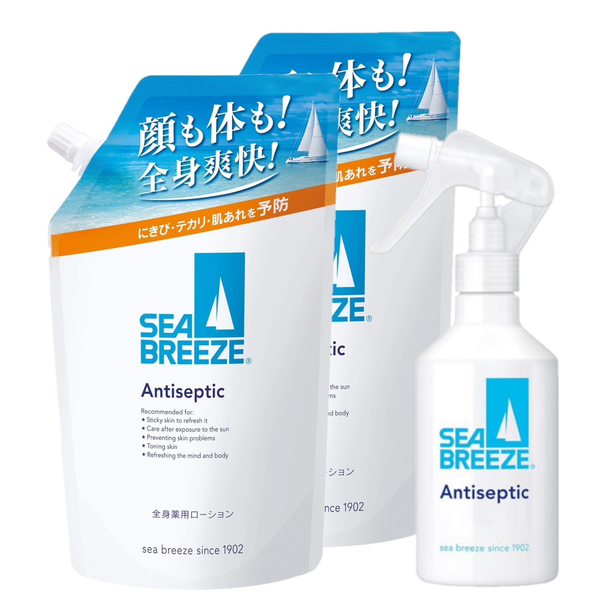 

Seabreeze Seabreeze Лечебные сменные блоки для тела x 2 Освежающий для лица и предотвращает кожу Очищает все Охлаждает тело [Оптовая покупка]