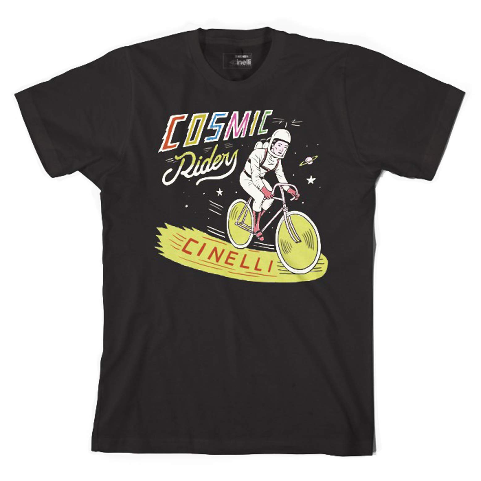 

Cinelli Sergio Mora Cosmic Rider Color Size for Road Bikes T-Shirt, Black, L, чёрный