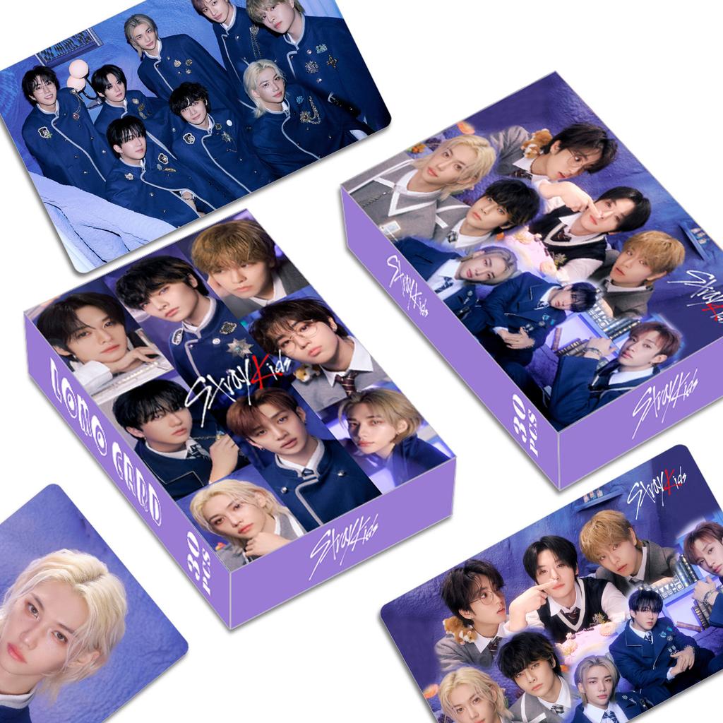 Skzoo Stray Kids In Stock Lomo Photo Cards 30 Pcs Double Sided Hd Laser Shiny Boxed Collectible Set Idol Fans Collection Gift