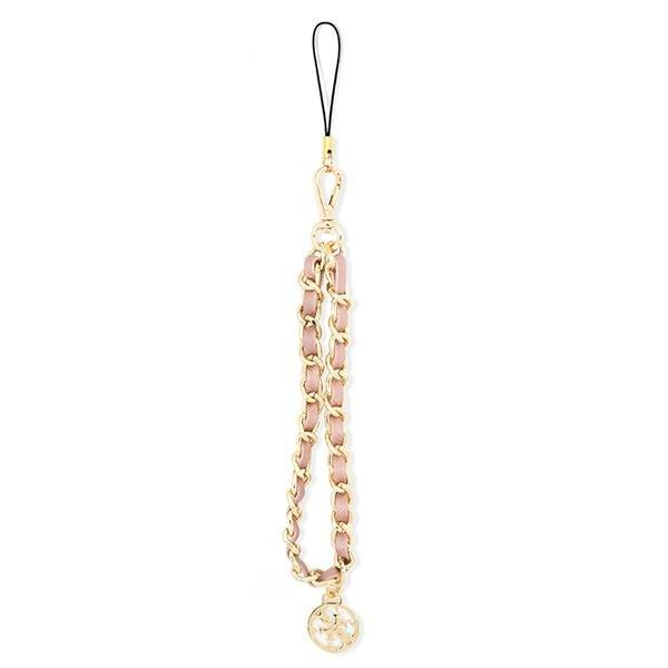 Guess Gustsas4P Phone Strap Pink Chain Metal 4G Charm