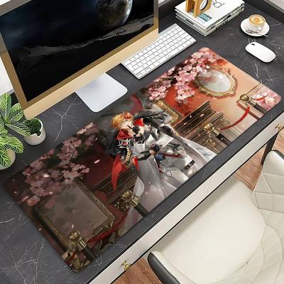 Tartaglia Anime G-genshin Impact Mousepad Non-slip Suitable For Office Computers Laptops E-sports Game Desk Mats XXL Keyboard