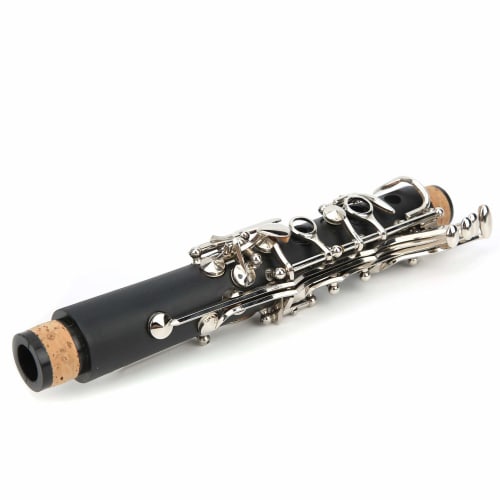 17-Key B-Flat Clarinet Set for Students and Professionals, Includes BB Cleaning, Cross Reeds, and Driver Box (Black)