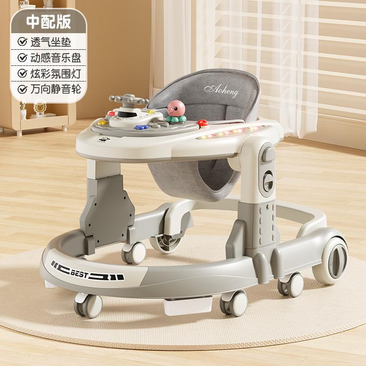 Baby walker walker 6-18 months anti-O-leg anti-rollover baby trolley music toy